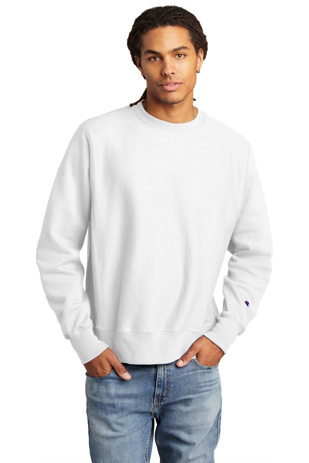 12-ounce 82/18 U.S. grown cotton/poly fleece 78/23 cotton/po - White