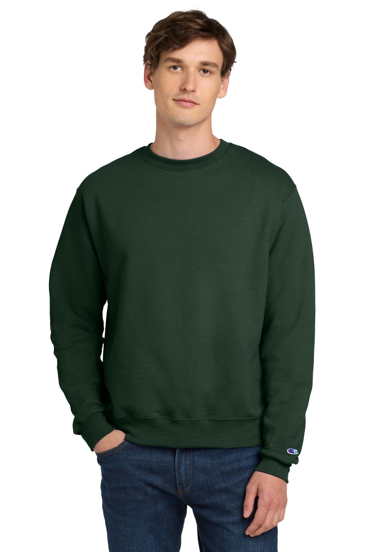 9-ounce 50/50 U.S. grown cotton/poly50/40/10 cotton/poly/bla - Dark Green