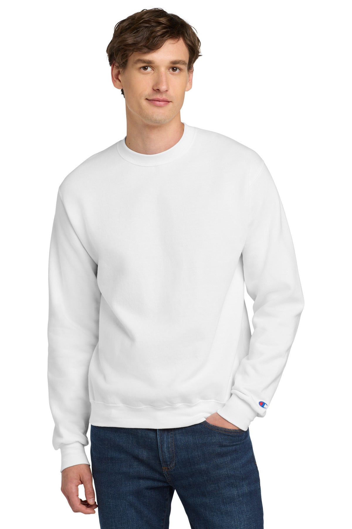 9-ounce 50/50 U.S. grown cotton/poly50/40/10 cotton/poly/bla - White
