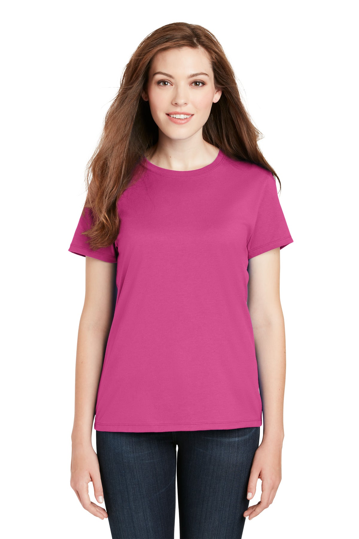 4.5-ounce 100% ring spun cotton 90/10 cotton/poly (Light Ste - Wow Pink