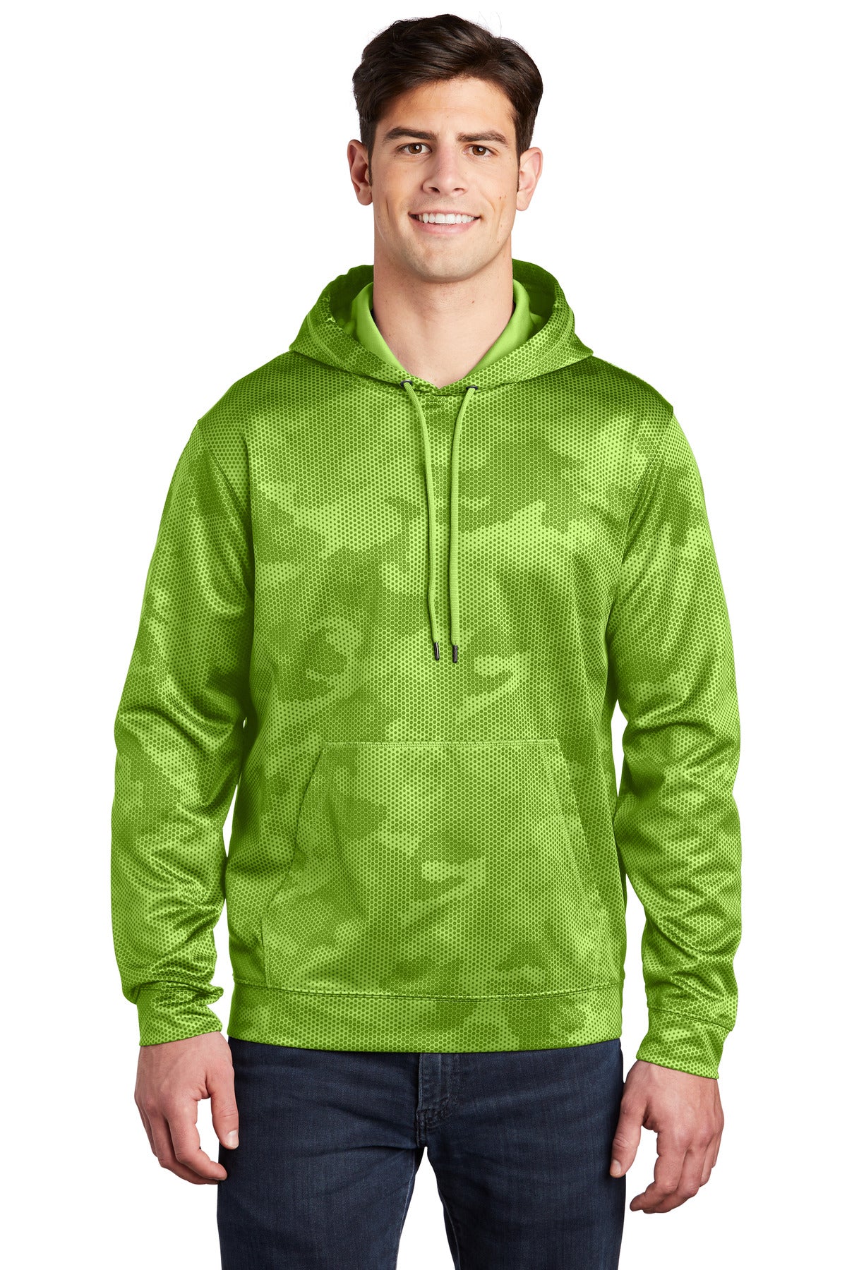 It's CamoHex to the max with an all-over sublimated digital  - Lime Shock