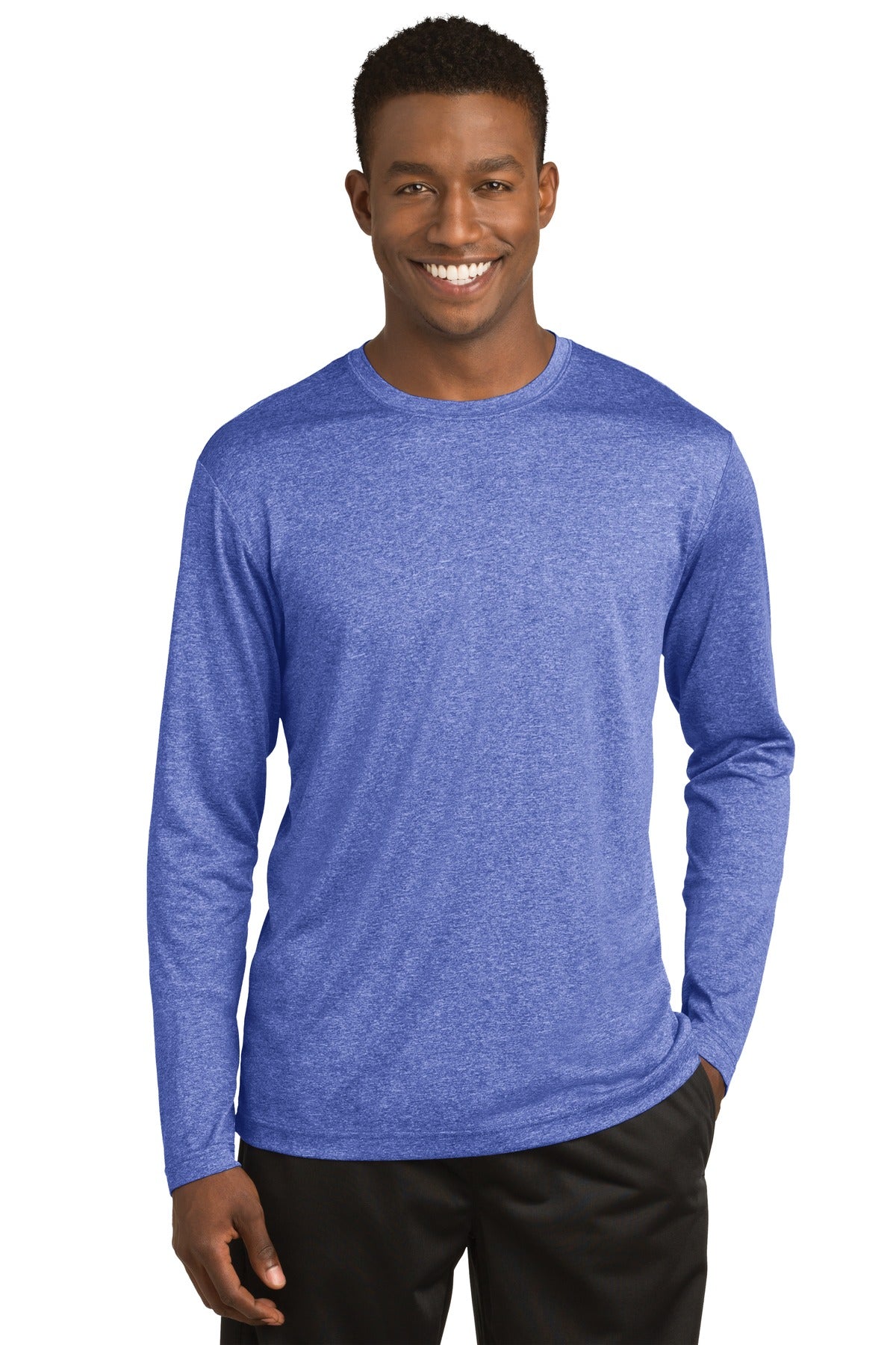 The long sleeve version of our value-priced moisture-wicking - True Royal Heather