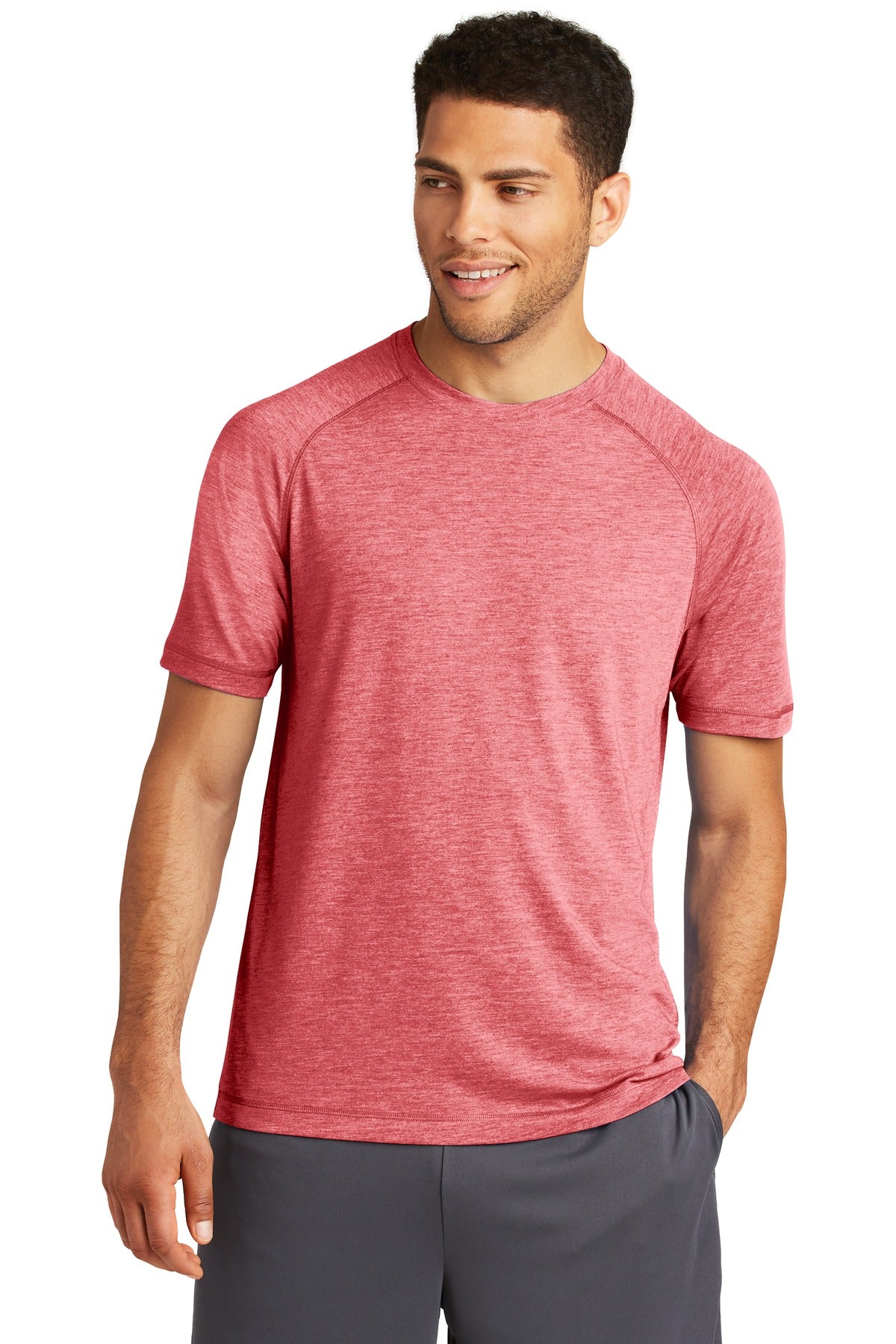 This ultracomfortable tee combines moisture-wicking performa - True Red Heather