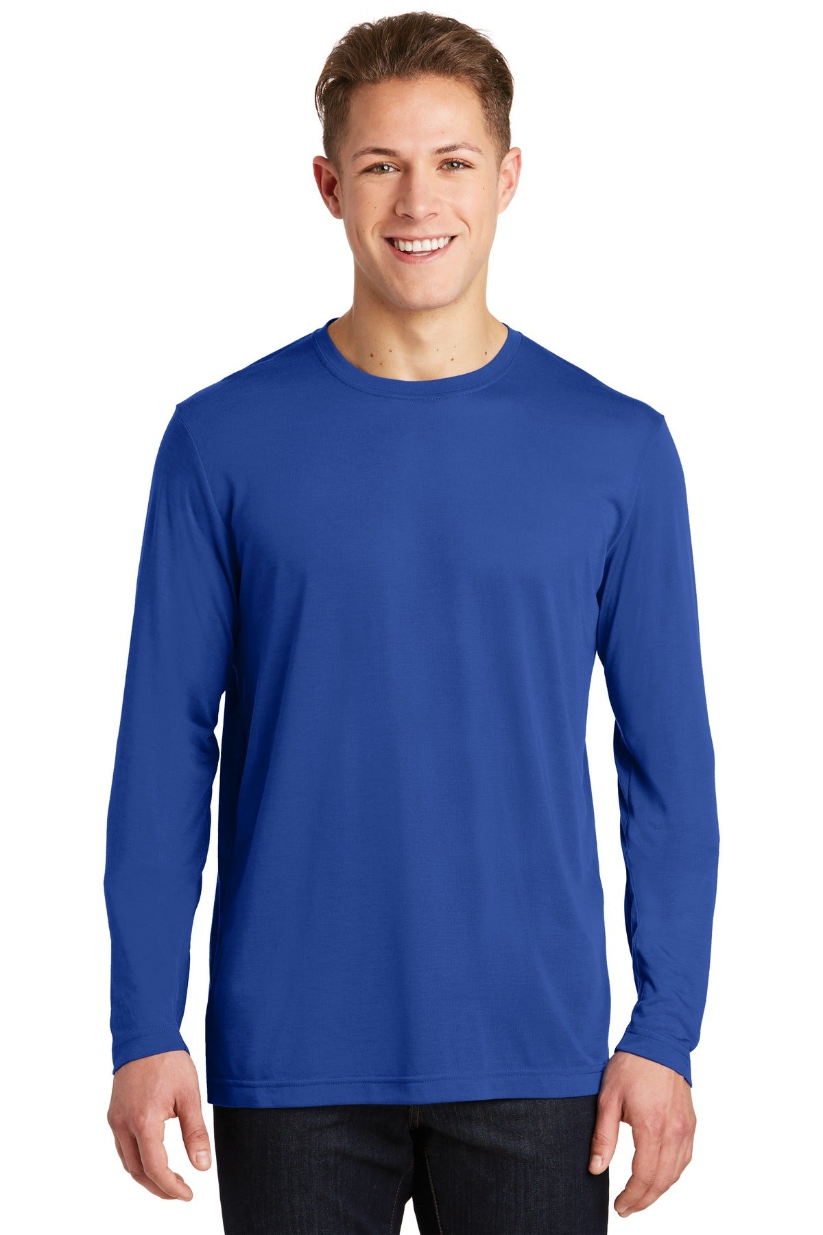 A soft cotton hand merges with color-locking moisture-wickin - True Royal