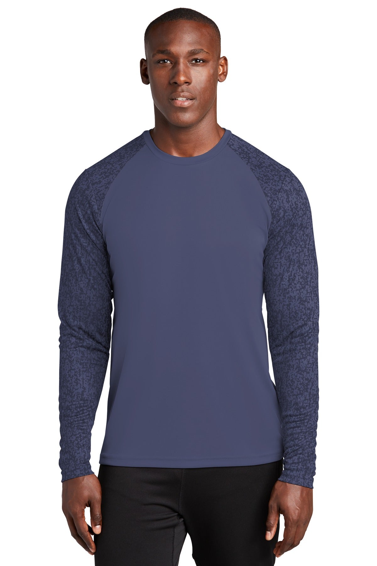 A subtle digi camo pattern gives this moisture-wicking breat - True Navy