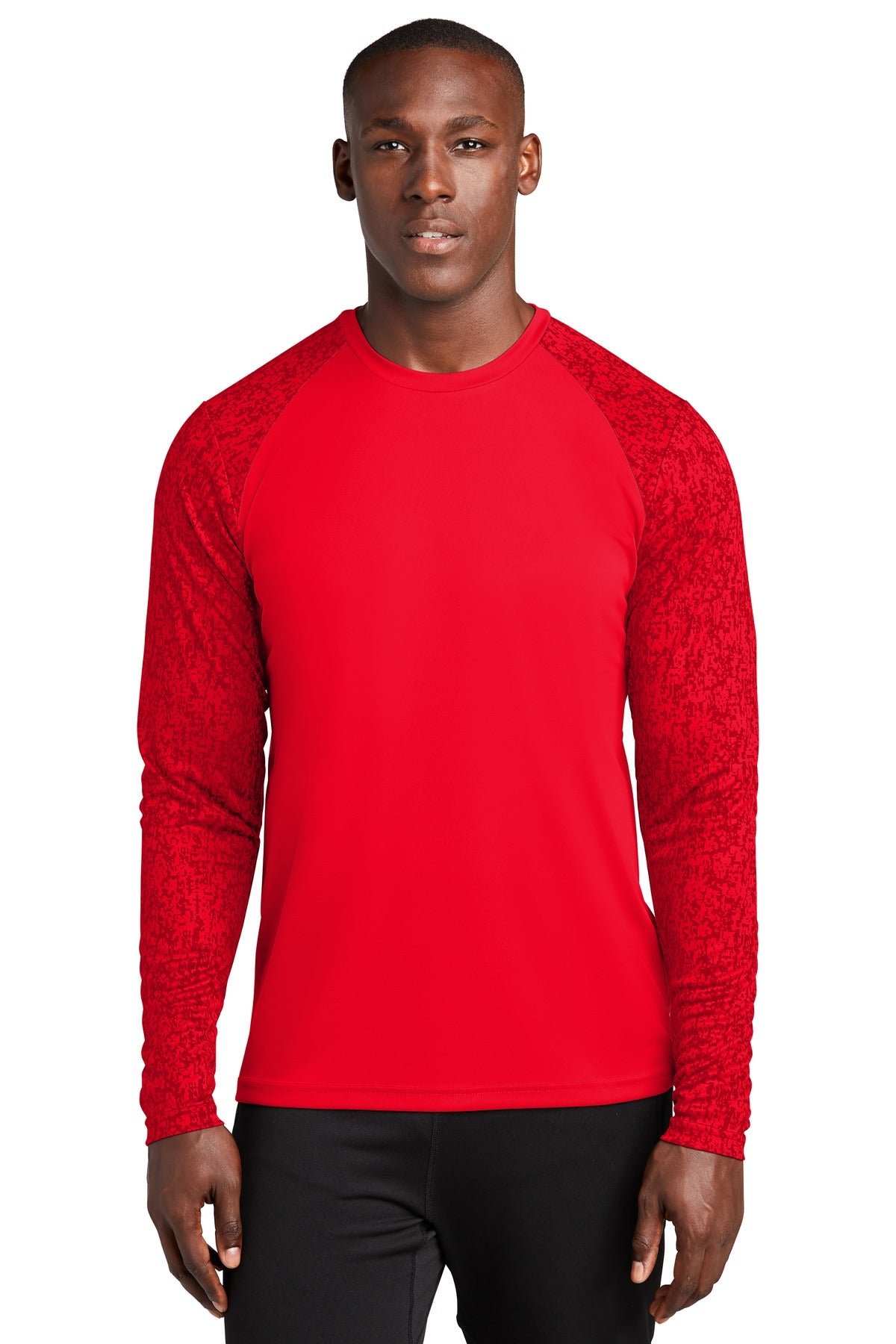 A subtle digi camo pattern gives this moisture-wicking breat - True Red