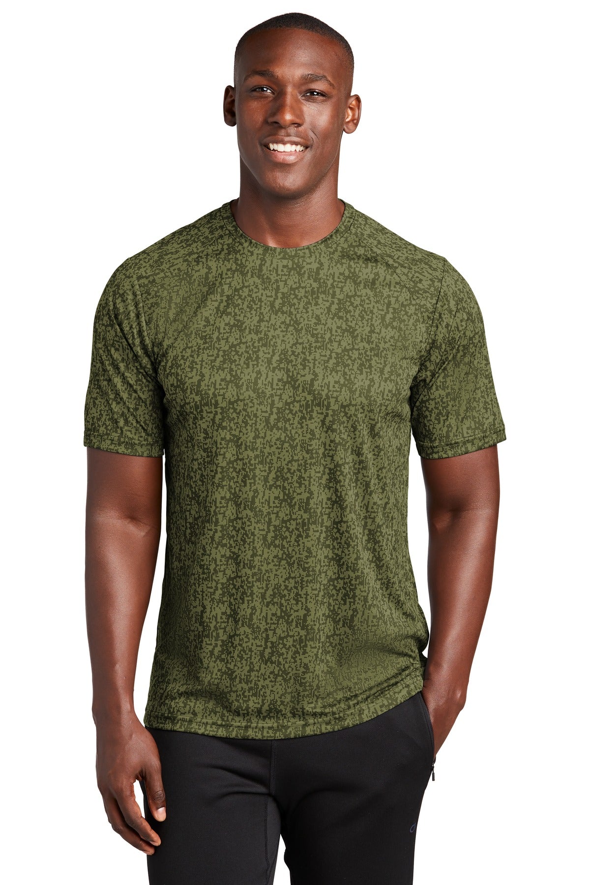 A subtle digi camo pattern gives this moisture-wicking breat - Olive Drab Green