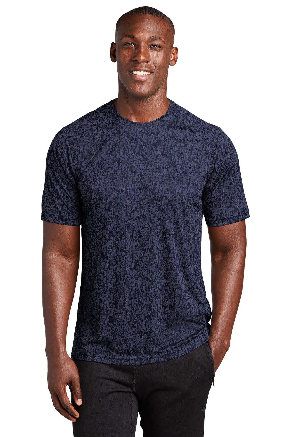 A subtle digi camo pattern gives this moisture-wicking breat - True Navy
