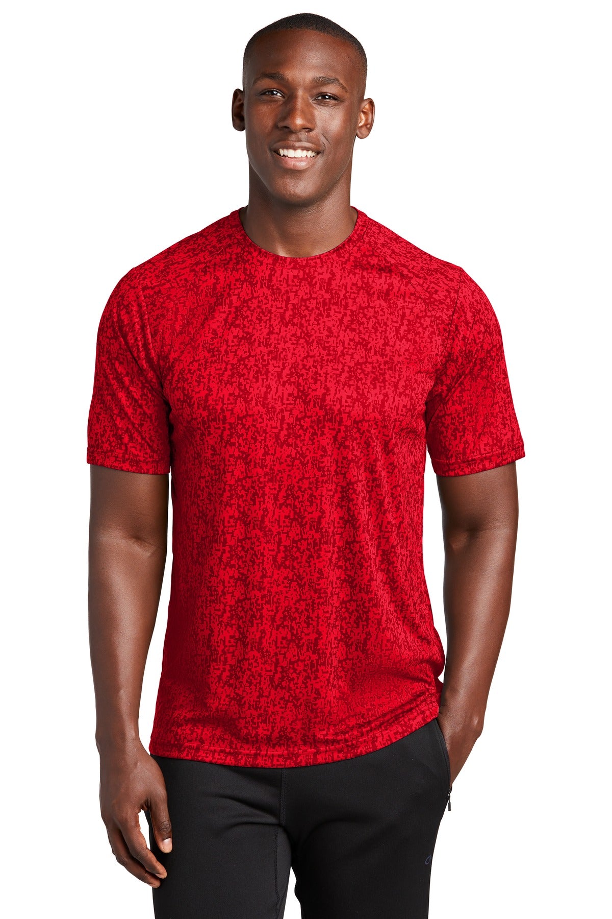 A subtle digi camo pattern gives this moisture-wicking breat - True Red