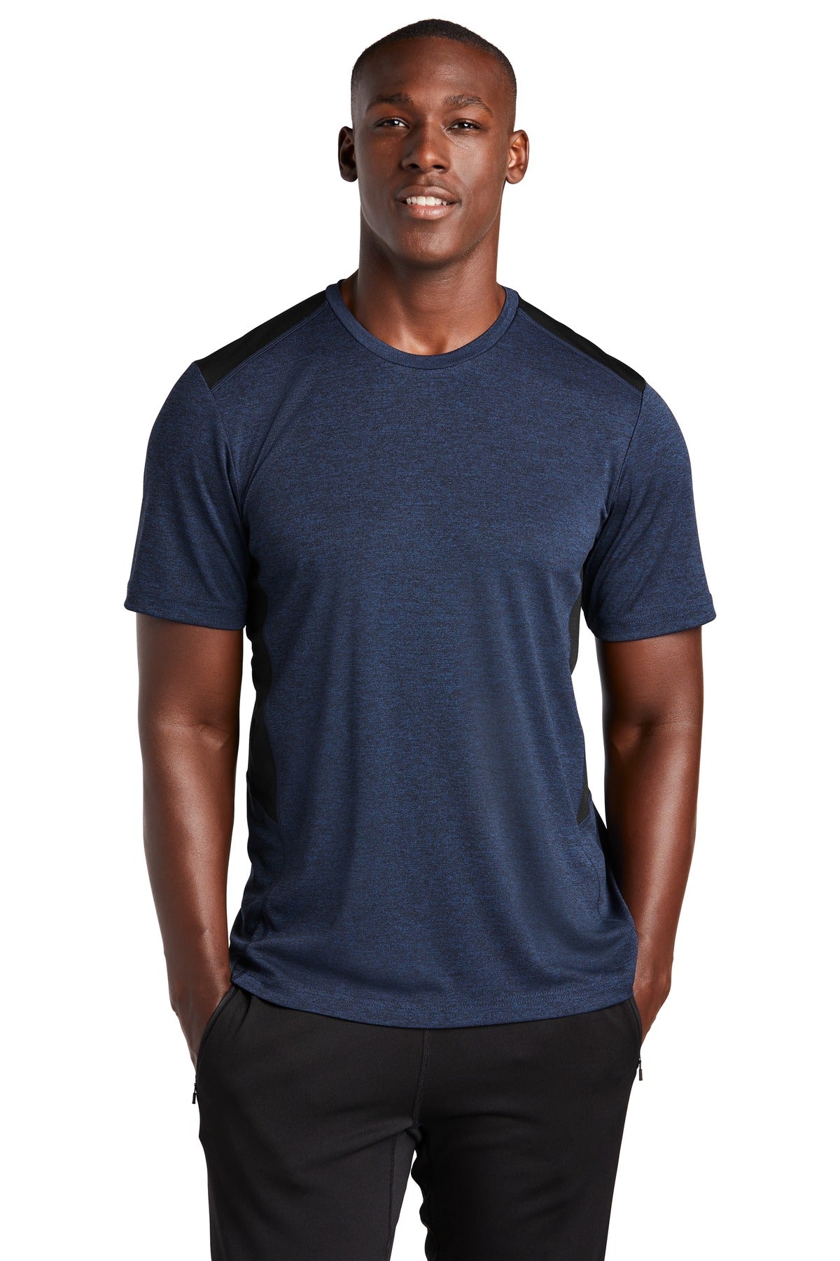With a subtle heather texture and mesh panels at targeted he - Dark Royal Heather/ Black
