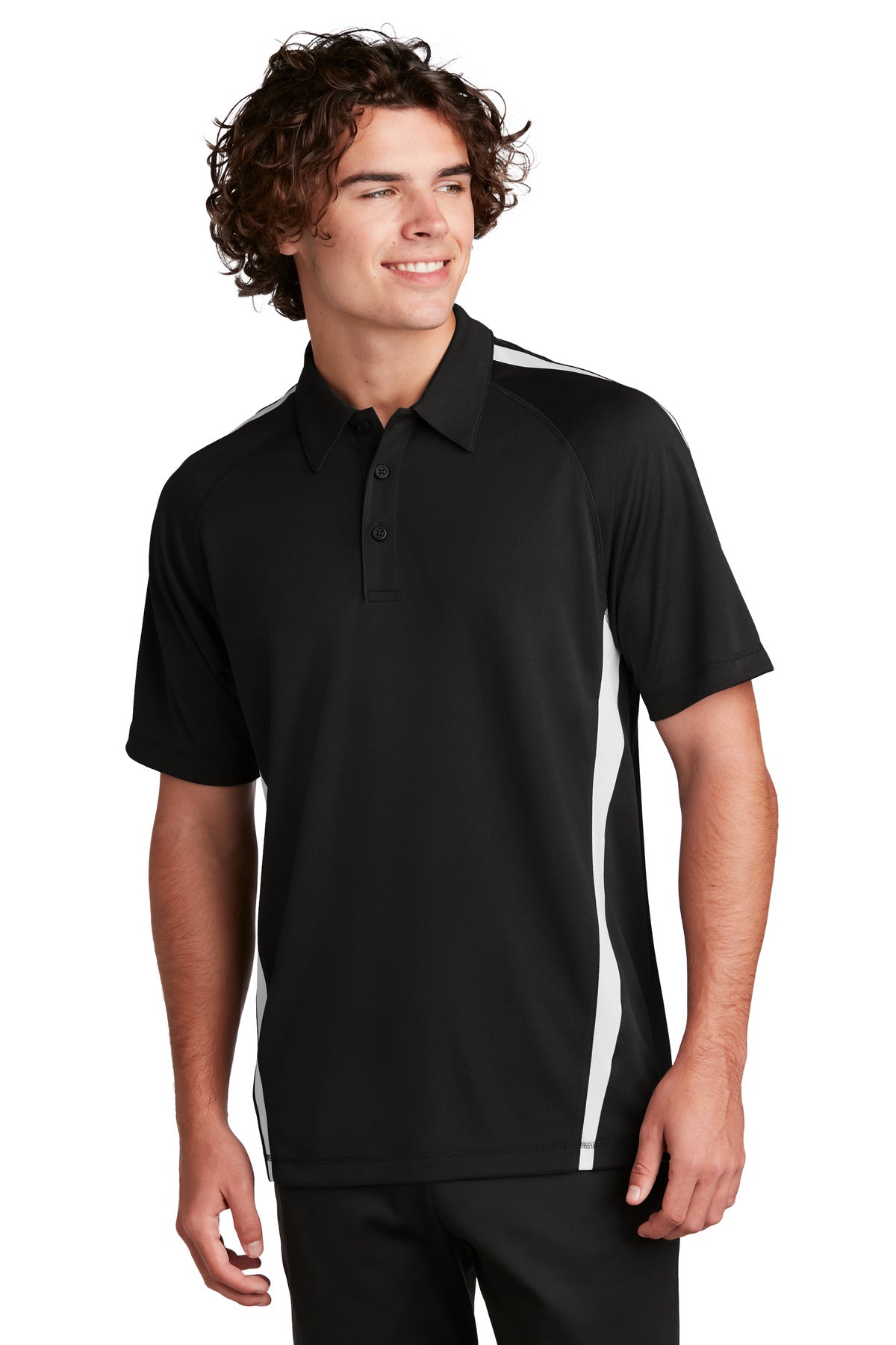 Polos with extra color panels that are made to last thanks t - Black/ White