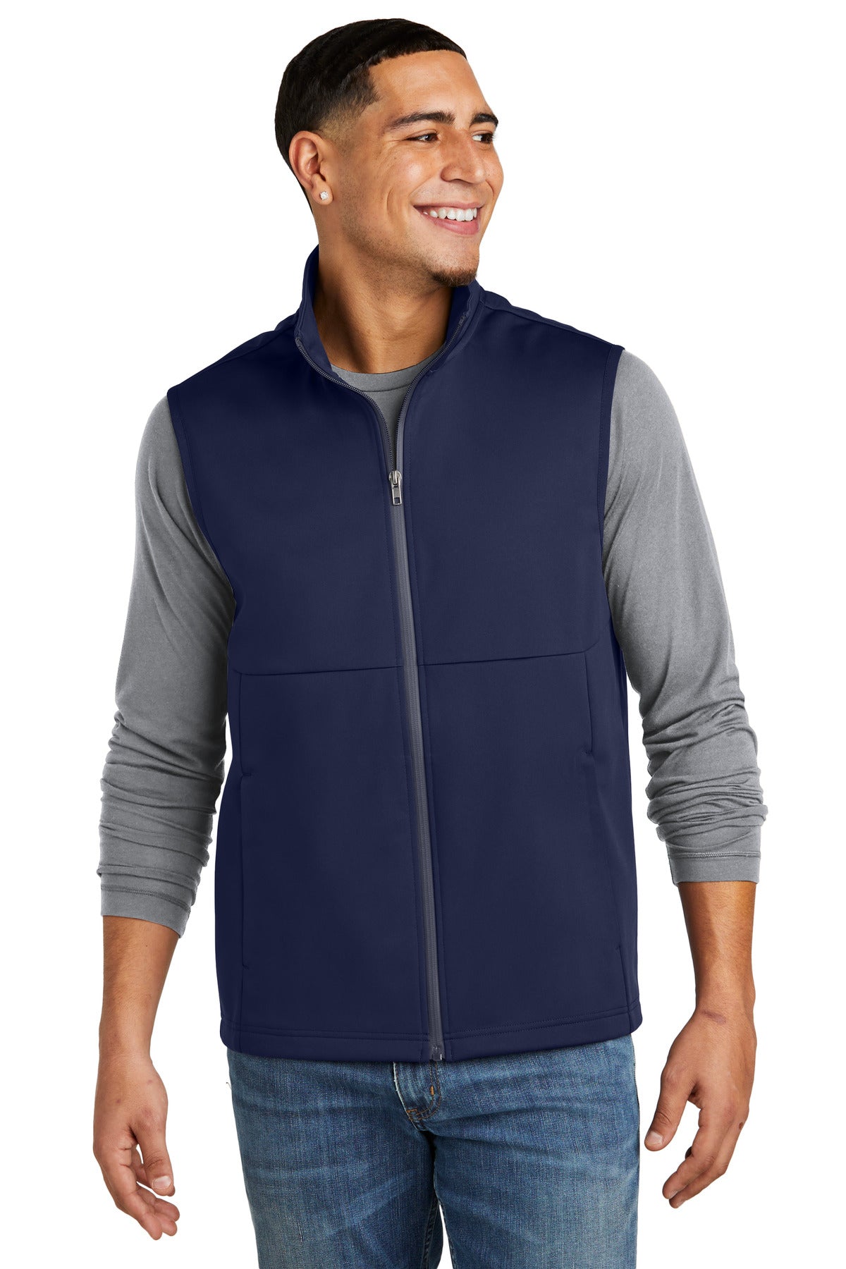 This soft shell vest is made to move with you-regardless of  - True Navy