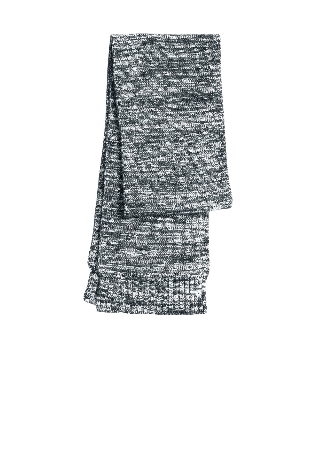 Let your team spirit show in this marled scarf that coordina - Black/ Iron Grey/ White