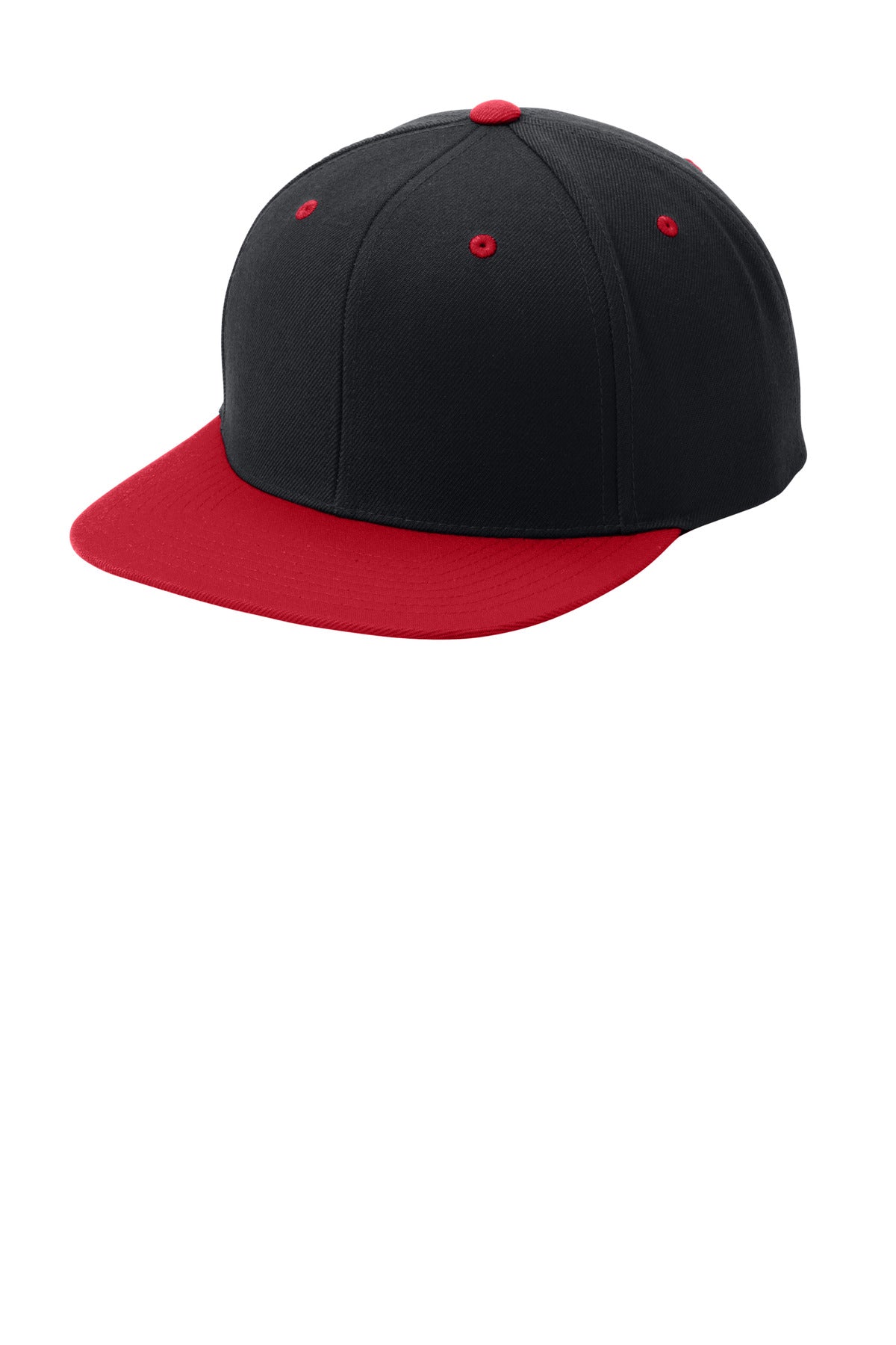 On trend and adjustable this snapback cap features a contrast underbill and seven snaps for sizing.F