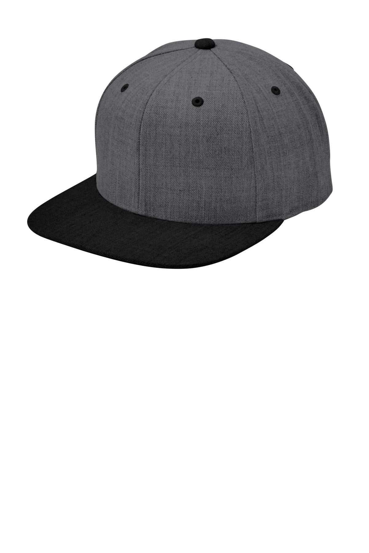 On trend and adjustable this snapback cap features a contrast underbill and seven snaps for sizing.F