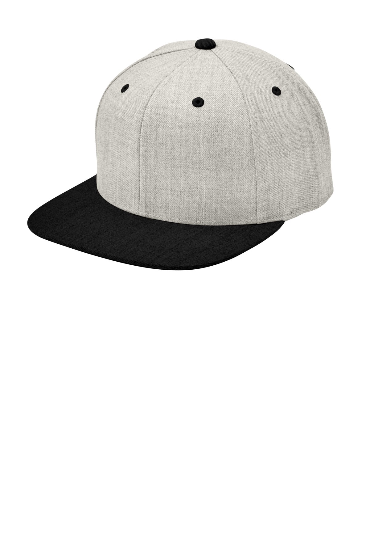On trend and adjustable this snapback cap features a contrast underbill and seven snaps for sizing.F