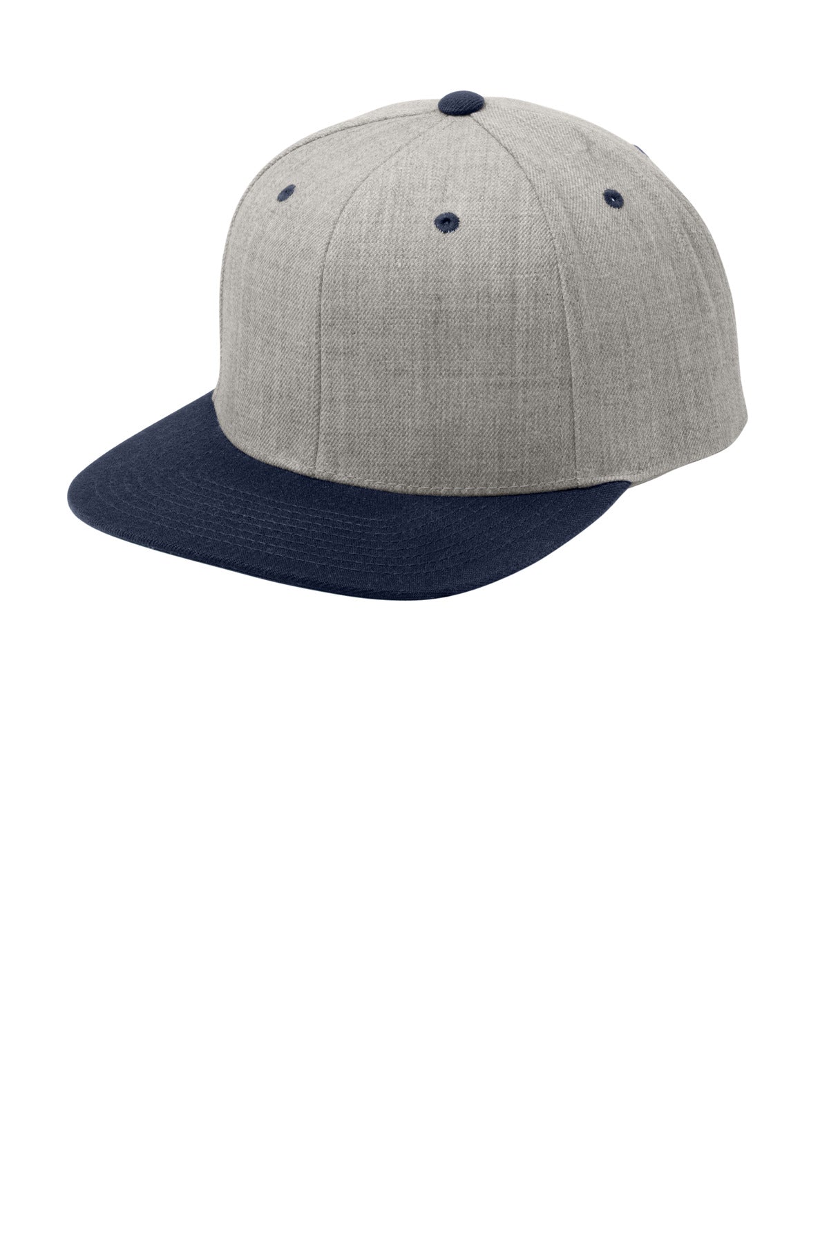 On trend and adjustable this snapback cap features a contrast underbill and seven snaps for sizing.F