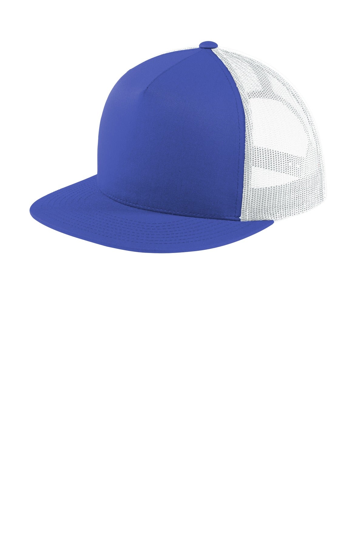 Fabric: 60/40 cotton/poly front panels; 100% polyester mesh back panelsStructure: StructuredProfile: