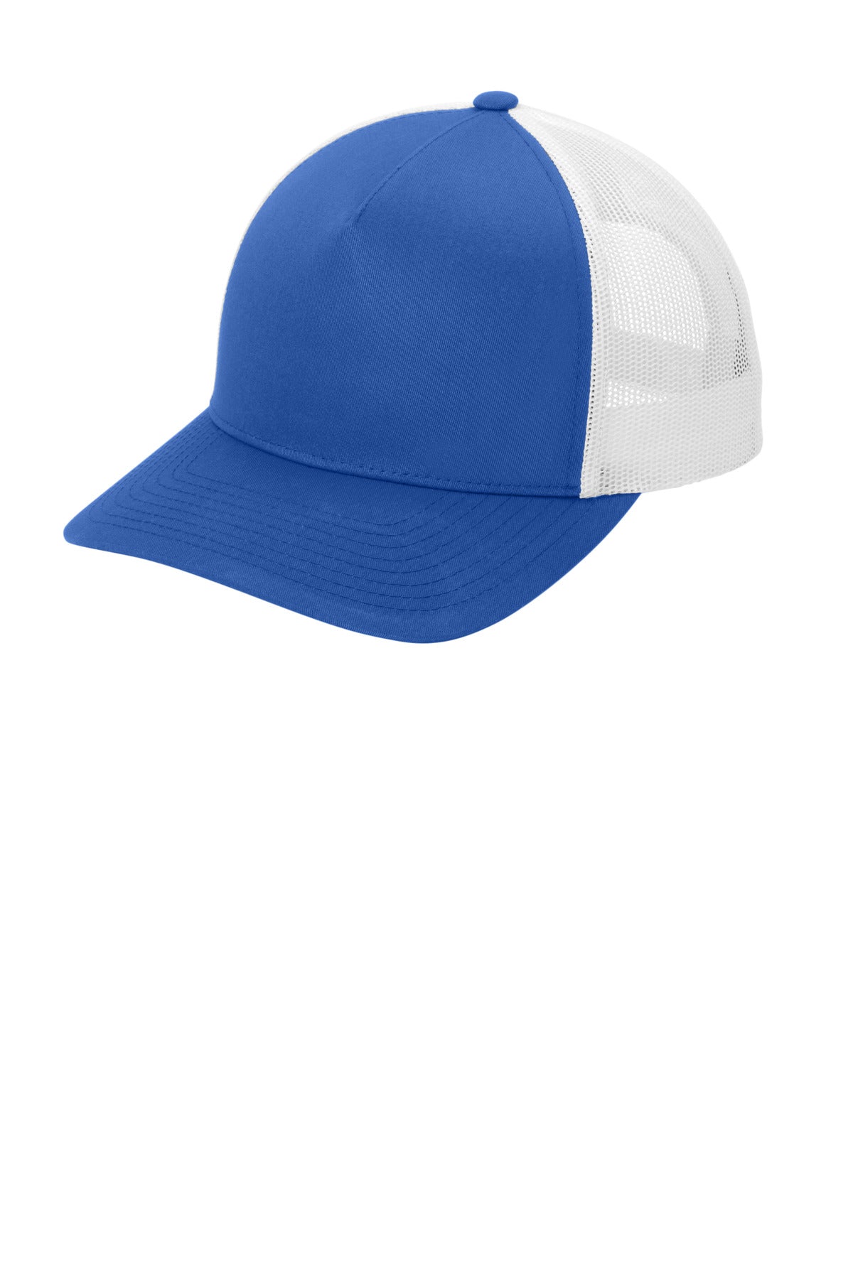 60/40 cotton/poly front panels 100% poly mesh back panels Structured Mid-profile Curved bill 7-posit