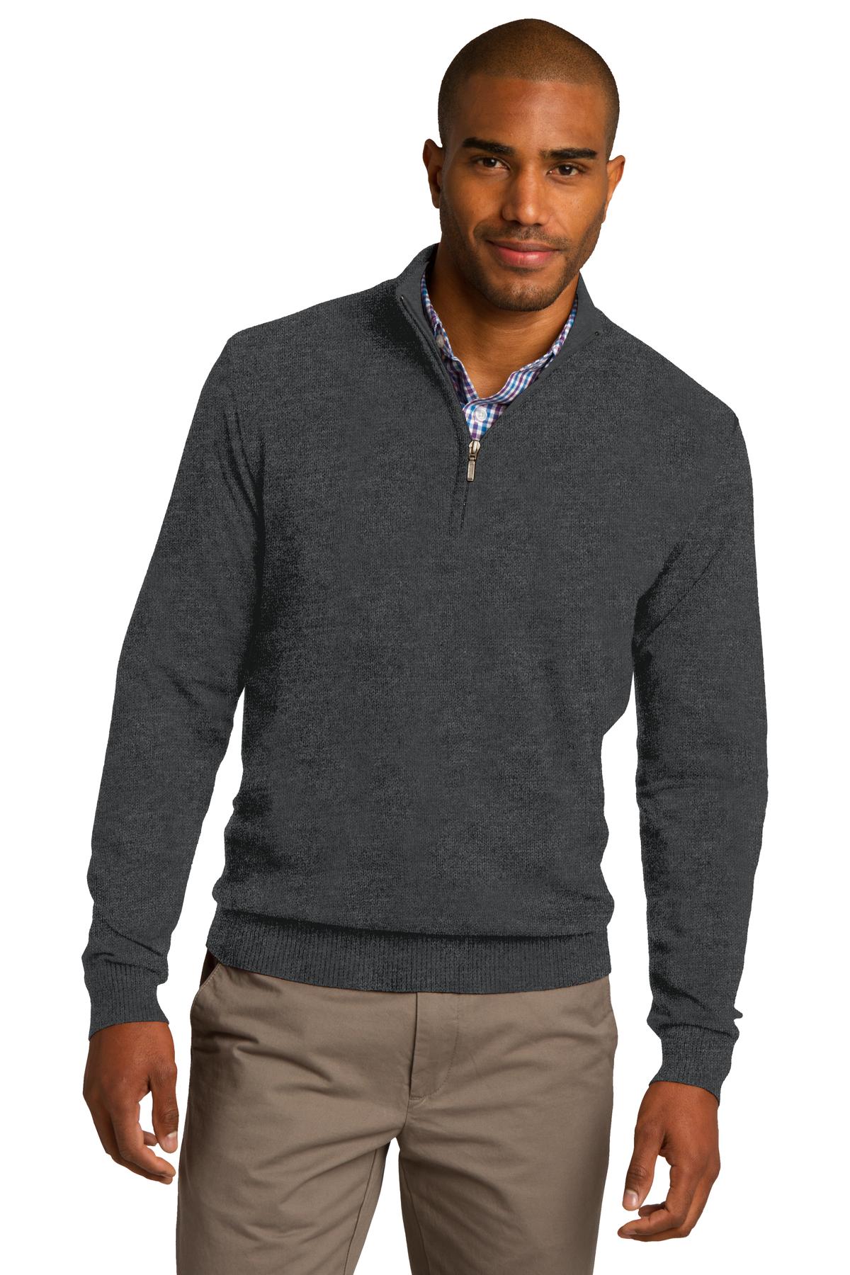 With rib knit details this fine-gauge layerable sweater is j - Charcoal Heather