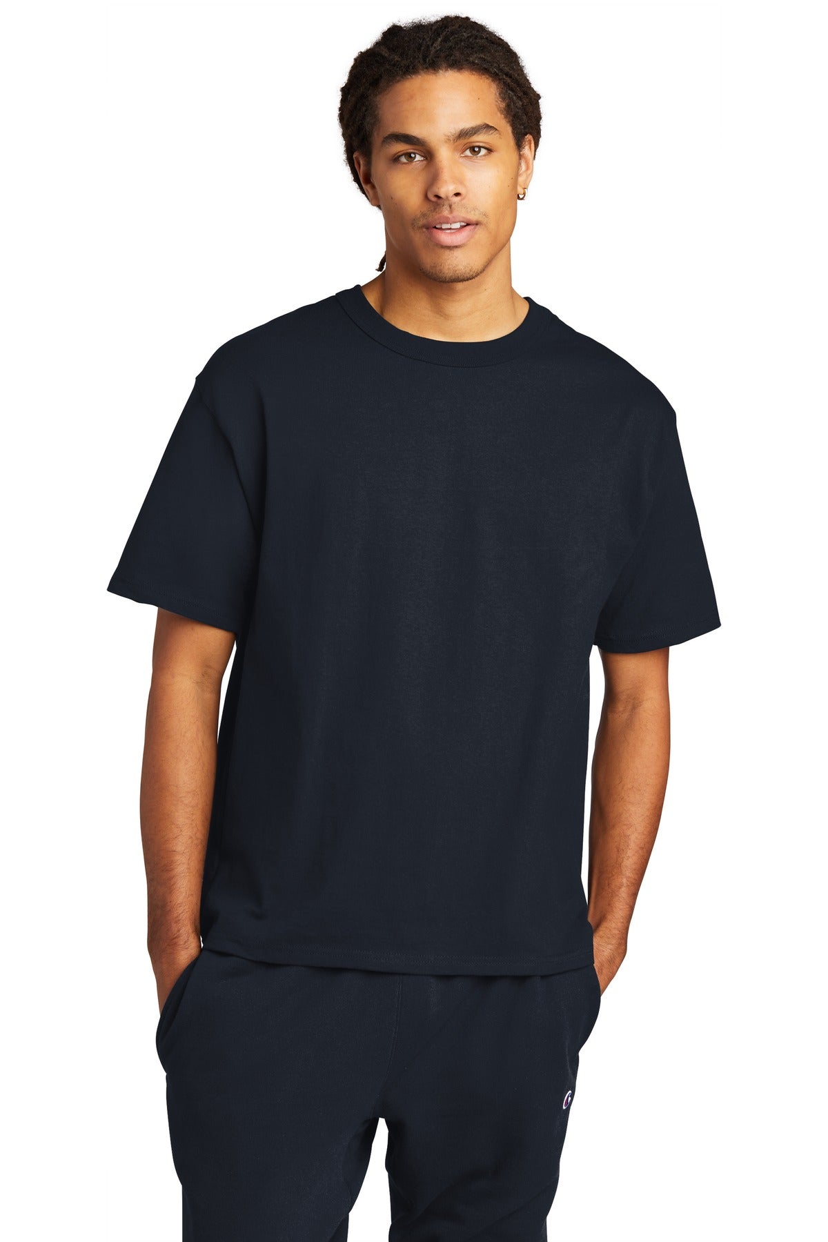 7-ounce 100% cotton 99/1 cotton/poly (Ash) 60/40 cotton/poly - Navy