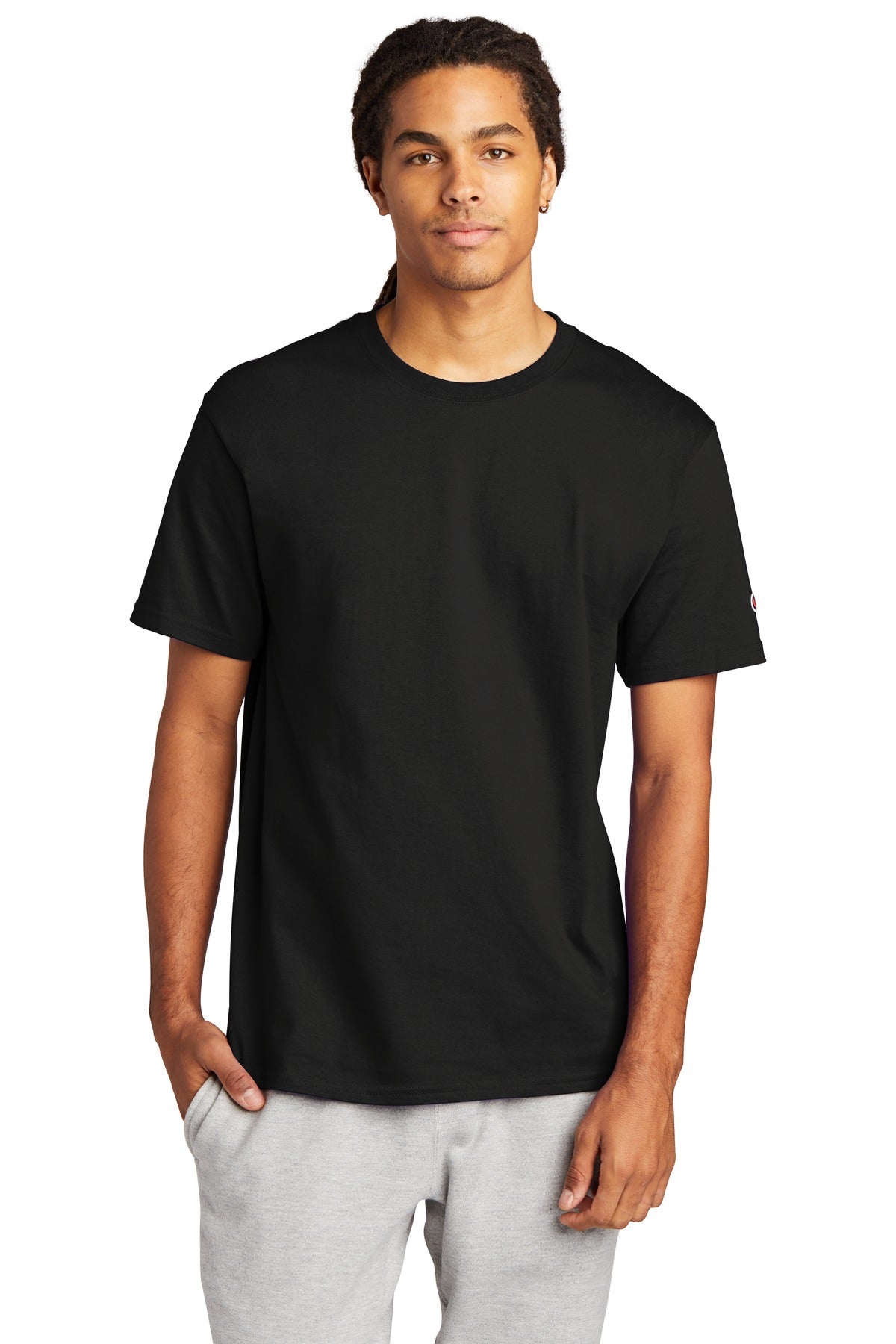 6-ounce 100% cotton 99/1 cotton/poly (Ash) 60/40 cotton/poly - Black
