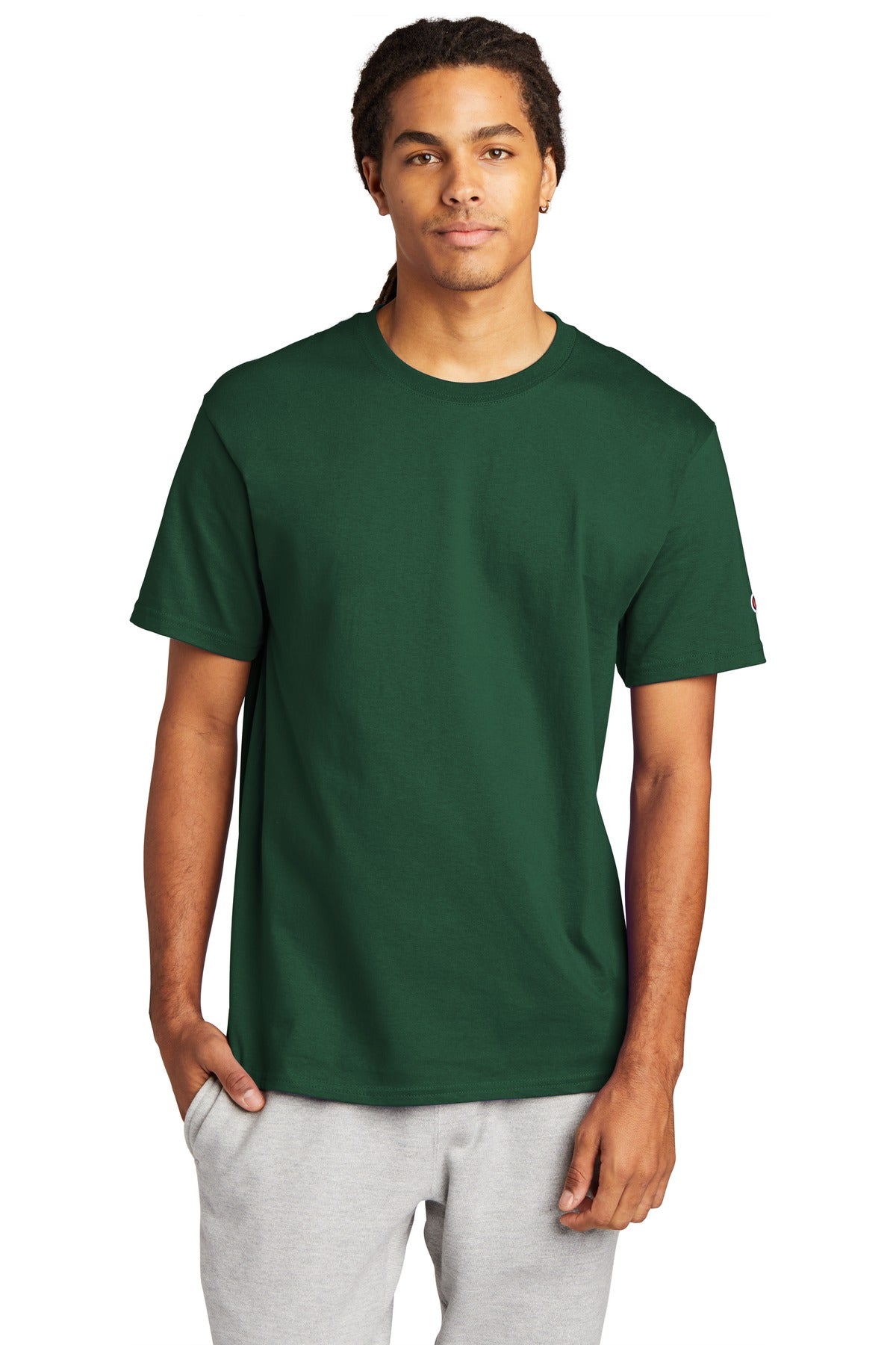 6-ounce 100% cotton 99/1 cotton/poly (Ash) 60/40 cotton/poly - Dark Green