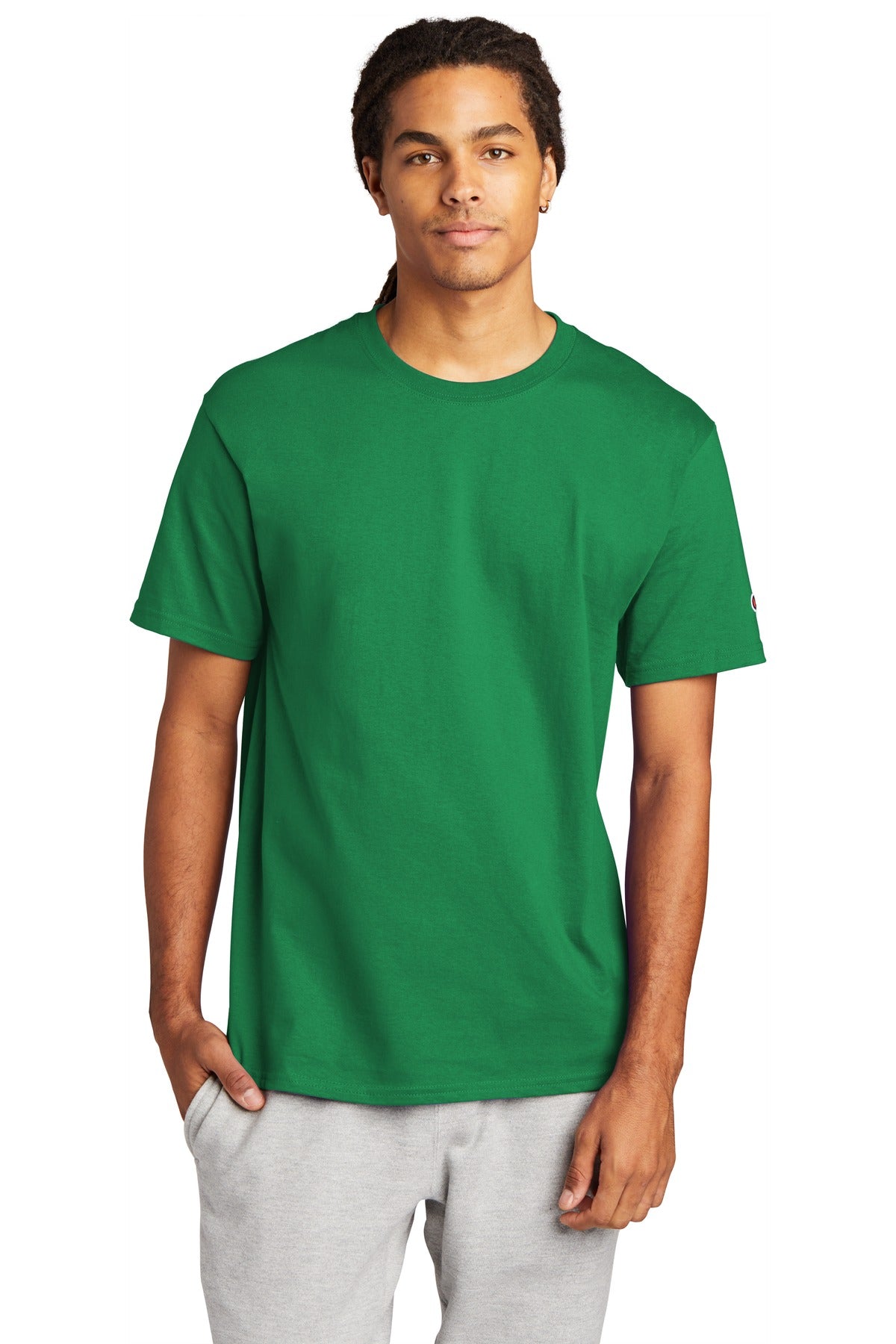 6-ounce 100% cotton 99/1 cotton/poly (Ash) 60/40 cotton/poly - Kelly Green