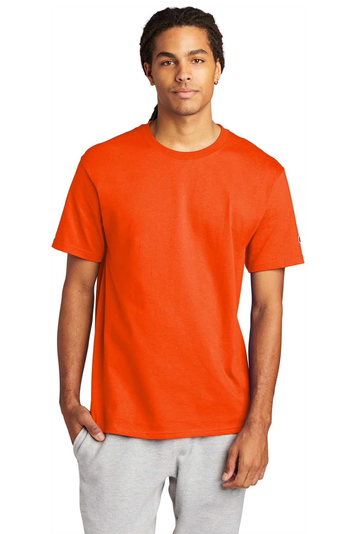 6-ounce 100% cotton 99/1 cotton/poly (Ash) 60/40 cotton/poly - Orange