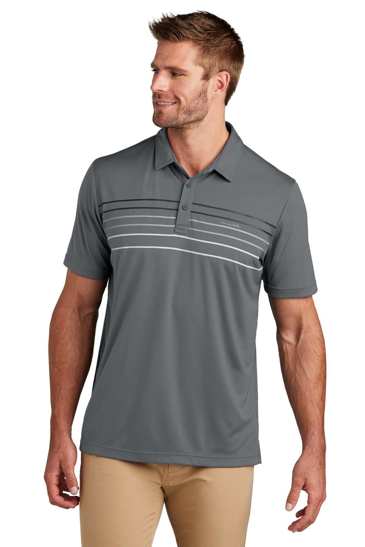 From the boardroom to backyard barbecues this wrinkle-resist - Dark Grey
