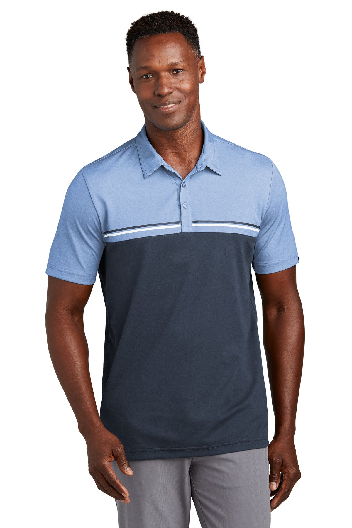 Catch a sunset once in a while in this easygoing colorblocke - Riviera Heather/ Blue Nights
