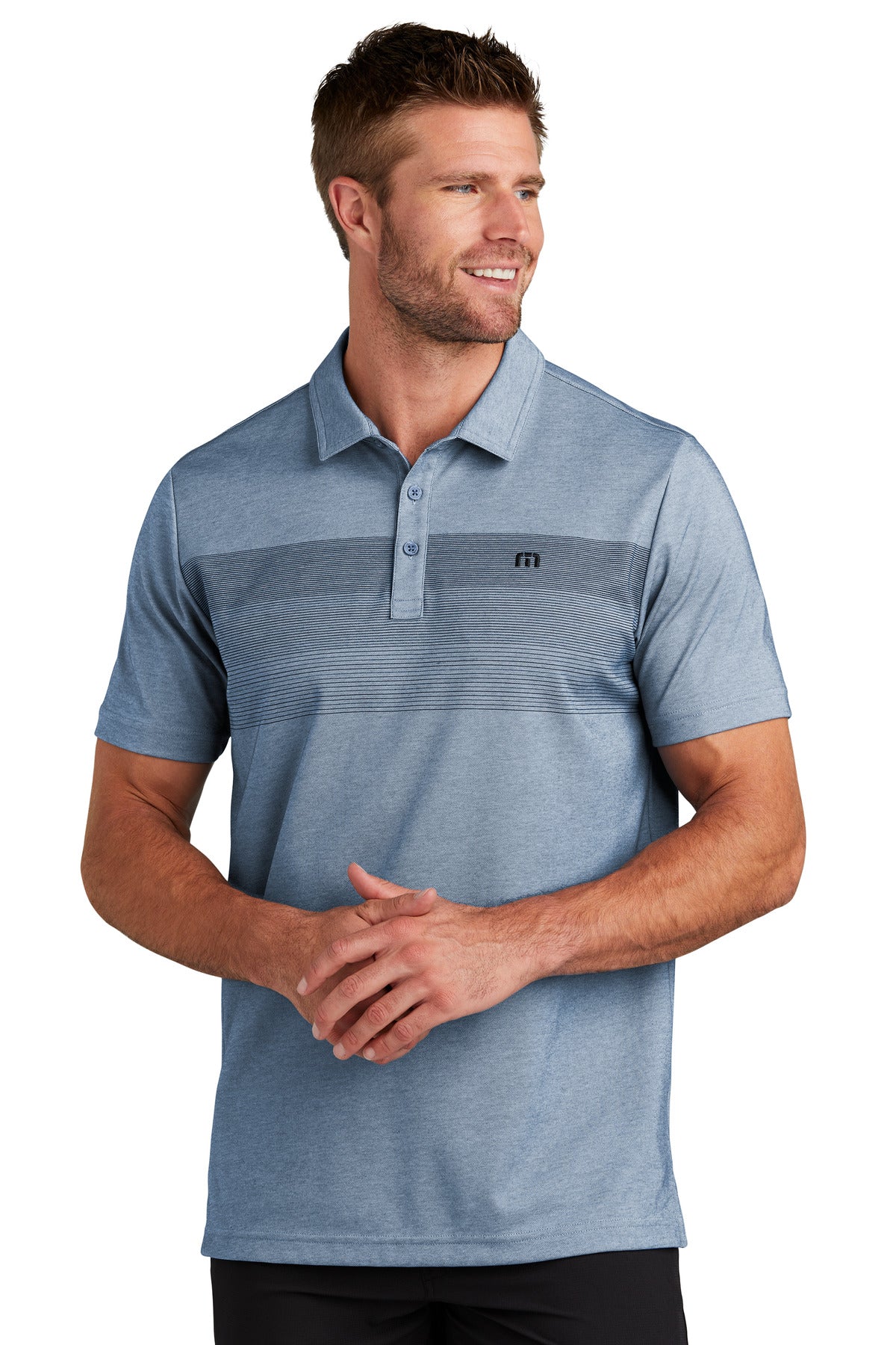 Tap into an unprecedented look with this wrinkle-resistant q - Opal Blue Heather