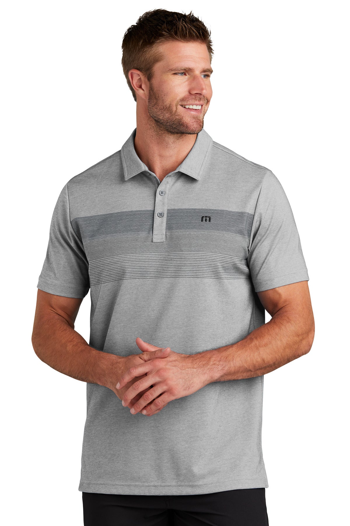 Tap into an unprecedented look with this wrinkle-resistant q - Quiet Shade Grey Heather