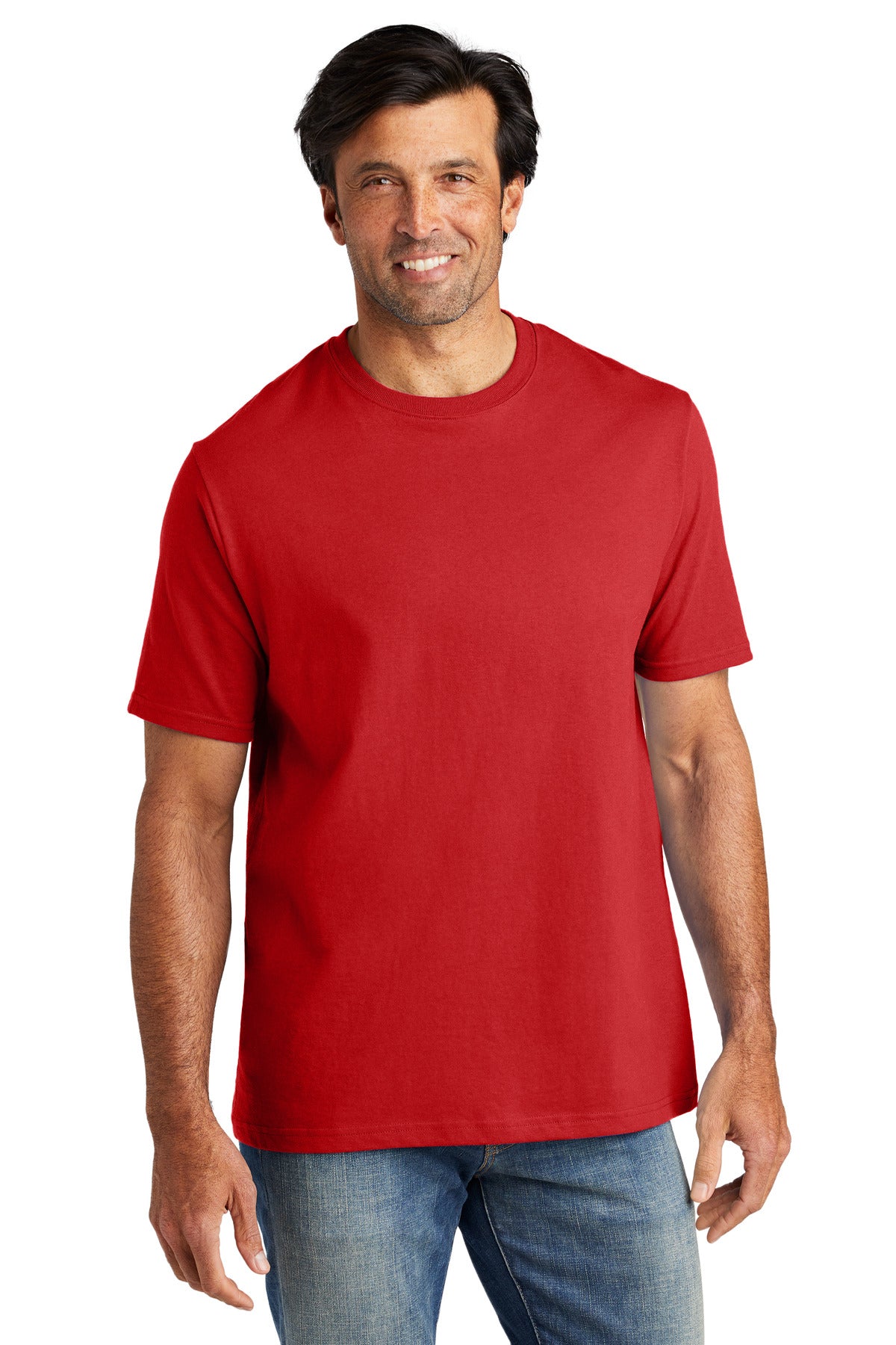 Steady hands. Honest work. This heavyweight tee is forged in - Flag Red