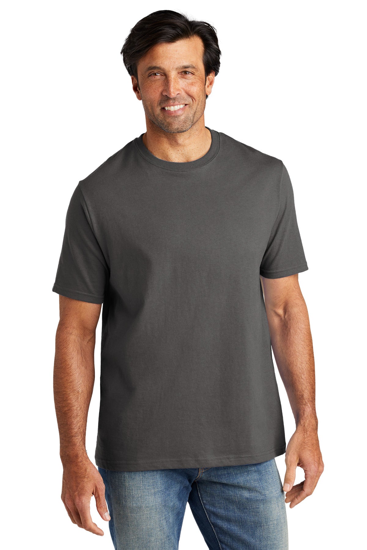Steady hands. Honest work. This heavyweight tee is forged in - Grey Steel