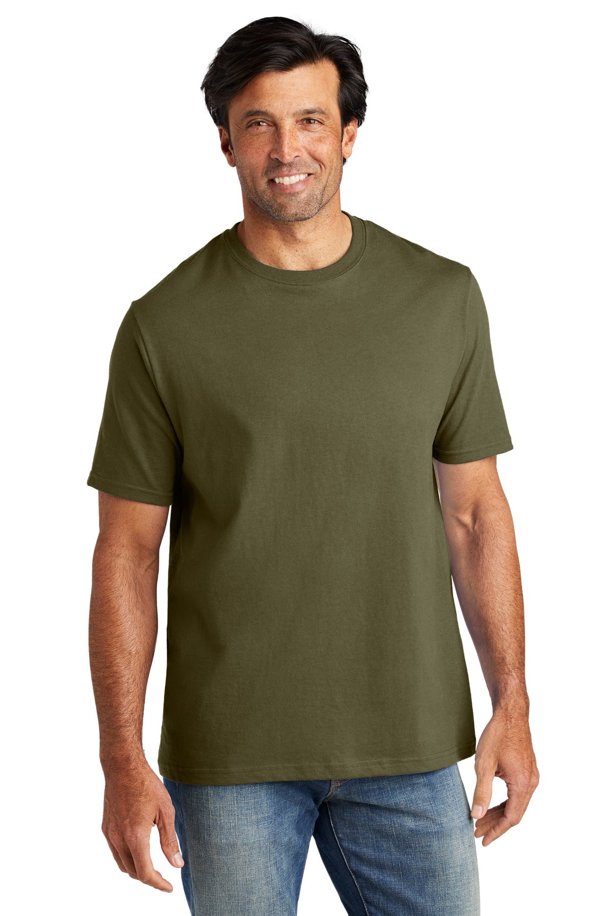 Steady hands. Honest work. This heavyweight tee is forged in - Olive Drab Green