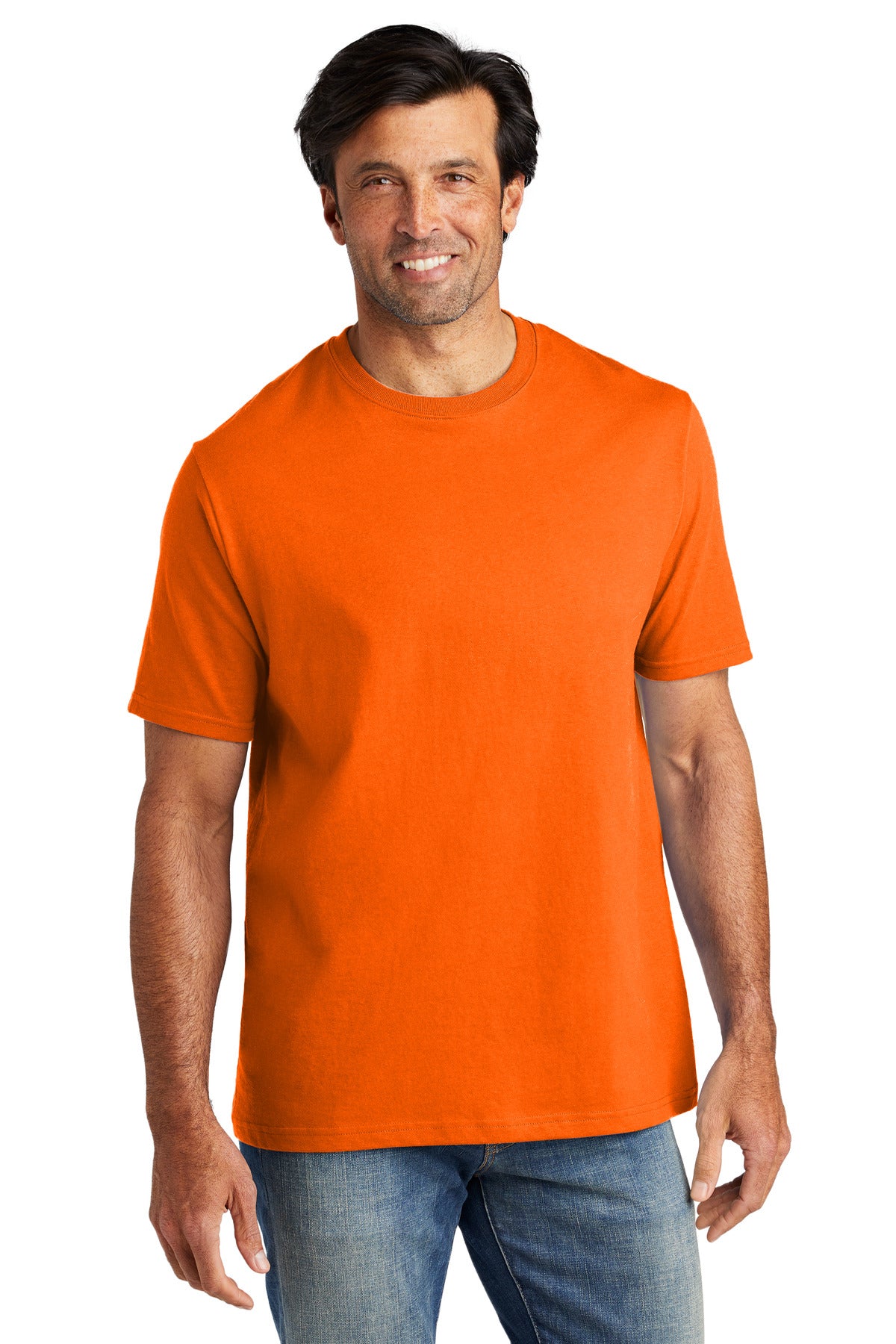 Steady hands. Honest work. This heavyweight tee is forged in - Safety Orange