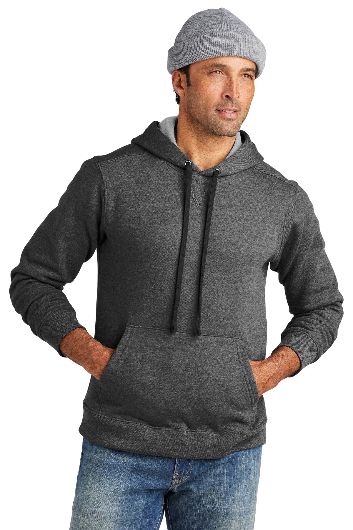 This hefty true-blue fleece has a grittier textured hand-plu - Charcoal Heather